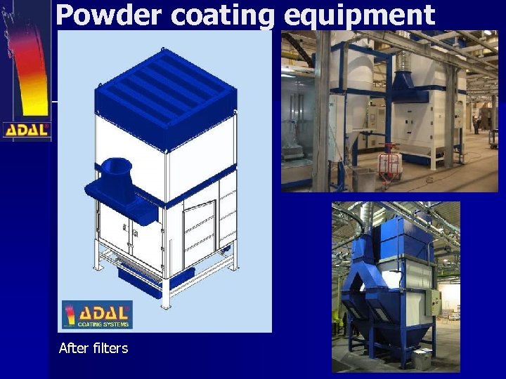 Powder coating equipment After filters 