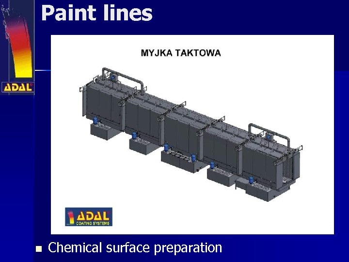 Paint lines n Chemical surface preparation 
