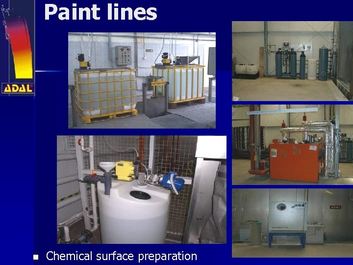 Paint lines n Chemical surface preparation 