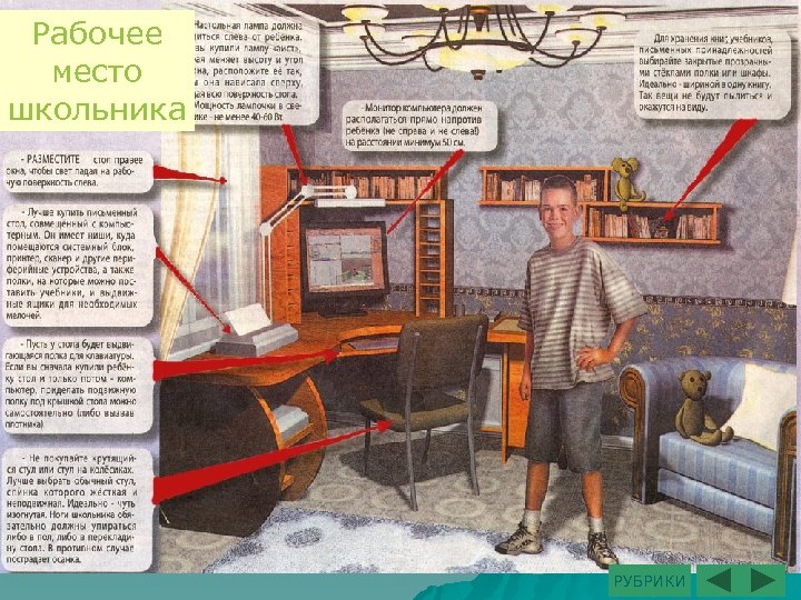Рабочее место школьника РУБРИКИ 