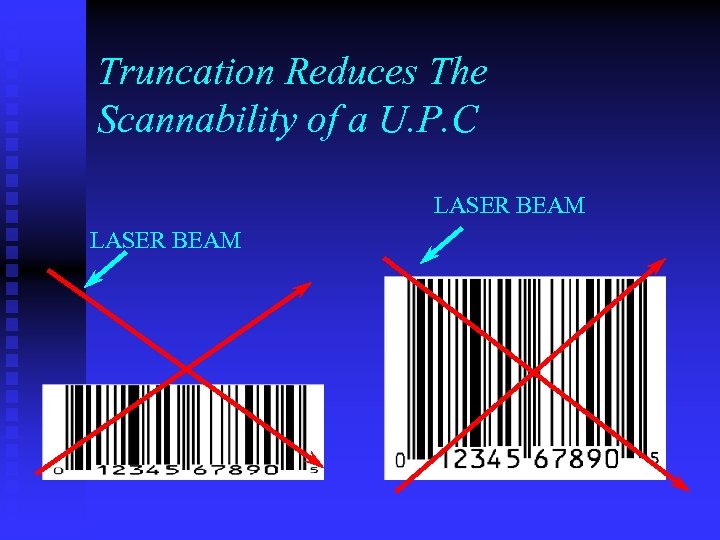 Truncation Reduces The Scannability of a U. P. C LASER BEAM 