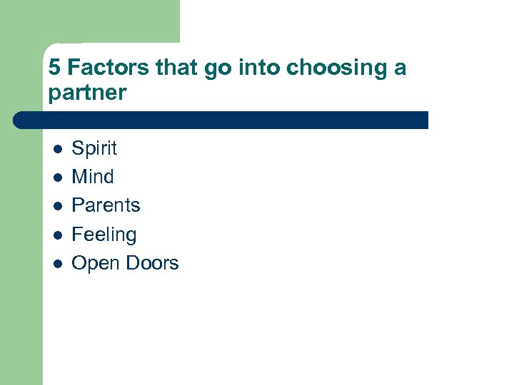 5 Factors that go into choosing a partner l l l Spirit Mind Parents