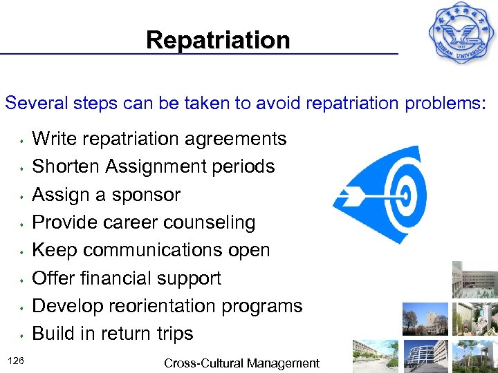 Repatriation Several steps can be taken to avoid repatriation problems: s s s s