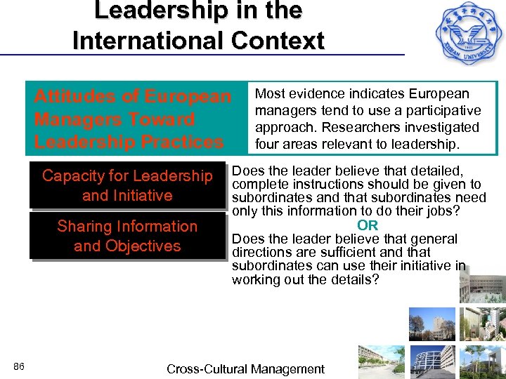 Leadership in the International Context Attitudes of European Managers Toward Leadership Practices Capacity for