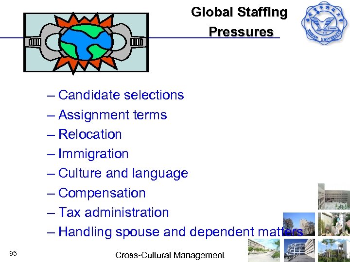 Global Staffing Pressures – Candidate selections – Assignment terms – Relocation – Immigration –