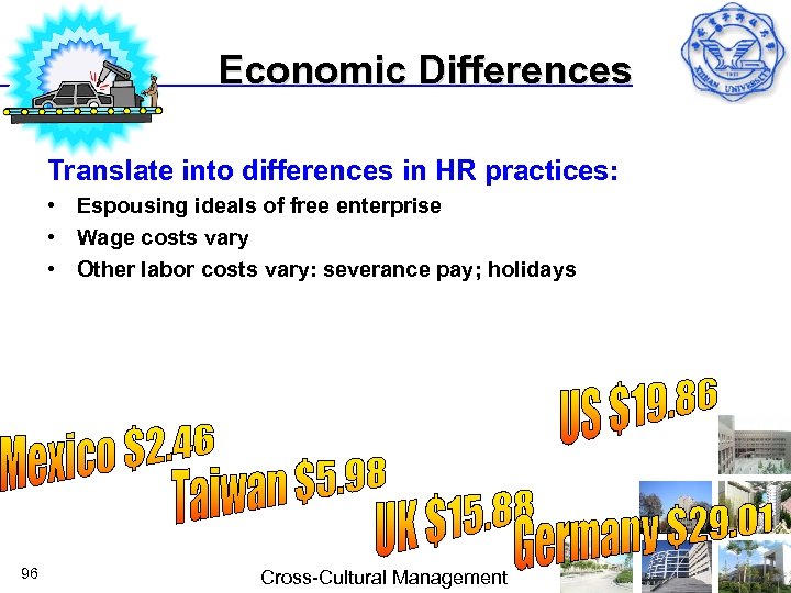 Economic Differences Translate into differences in HR practices: • Espousing ideals of free enterprise