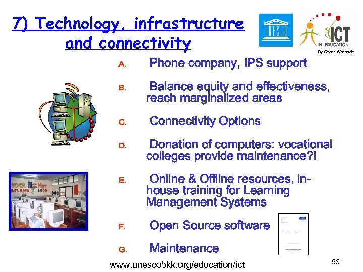 7) Technology, infrastructure and connectivity A. B. C. D. E. By Cédric Wachholz Phone