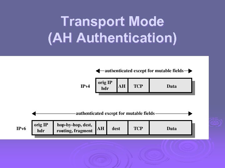 Transport Mode (AH Authentication) 