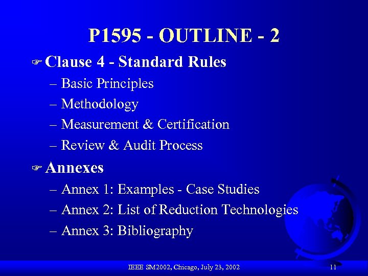 P 1595 - OUTLINE - 2 F Clause 4 - Standard Rules – Basic