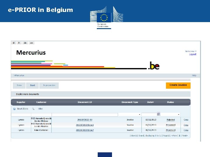 e-PRIOR in Belgium 