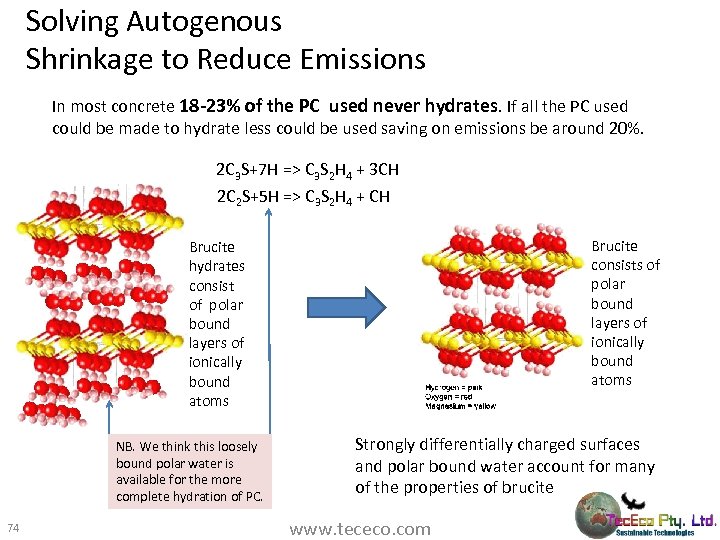 Solving Autogenous Shrinkage to Reduce Emissions In most concrete 18 -23% of the PC
