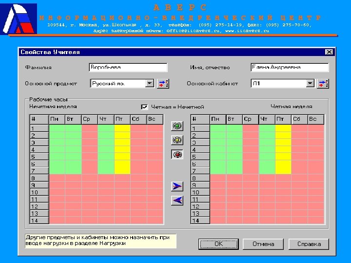 А В Е Р С И Н Ф О Р М А Ц И