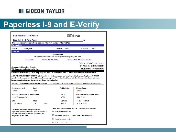 Paperless I-9 and E-Verify 