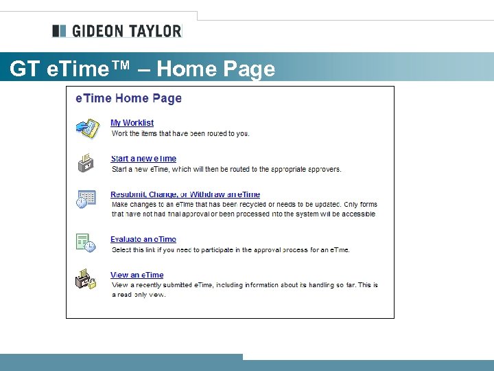 GT e. Time™ – Home Page 