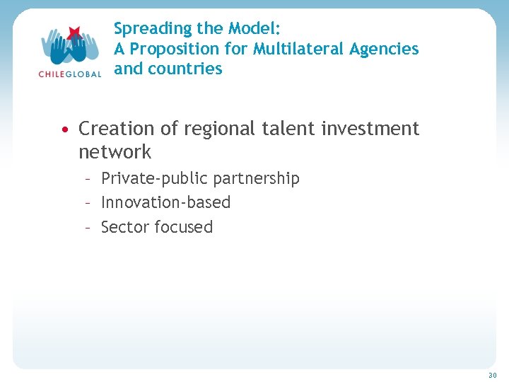 Spreading the Model: Haga clic para cambiar el estilo de títu A Proposition for