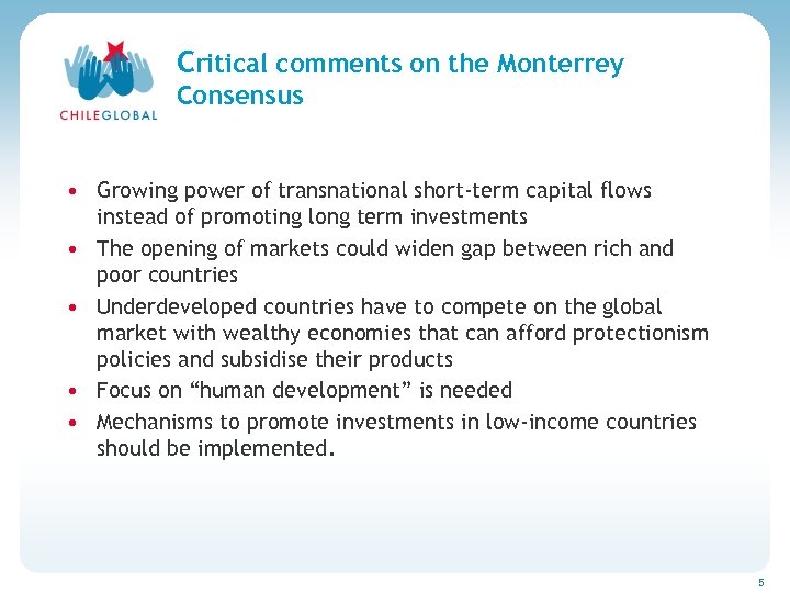 Haga clic para cambiar el estilo de. Monterrey títu Critical comments on the Consensus