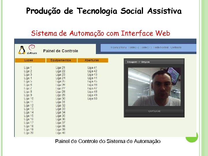 Produção de Tecnologia Social Assistiva Sistema de Automação com Interface Web Painel de Controle