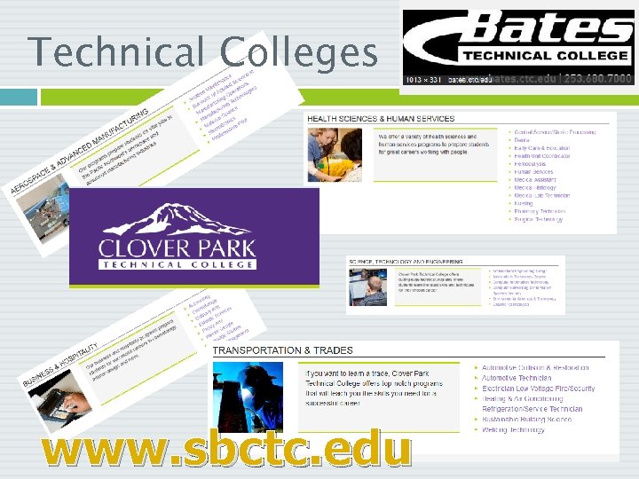 Technical Colleges www. sbctc. edu 