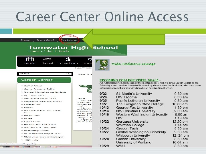 Career Center Online Access 