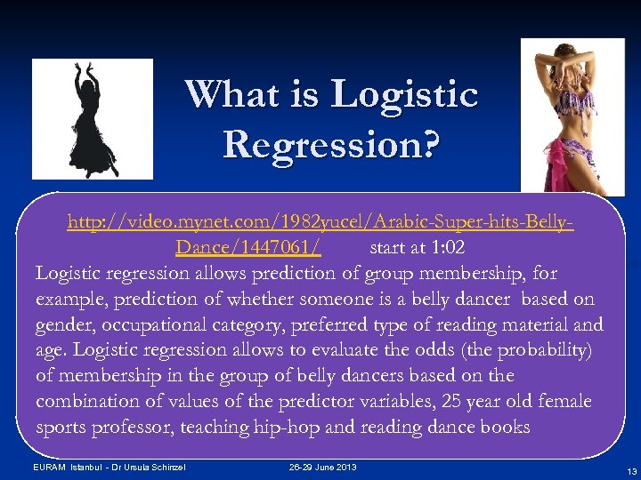 What is Logistic Regression? http: //video. mynet. com/1982 yucel/Arabic-Super-hits-Belly. Dance/1447061/ start at 1: 02