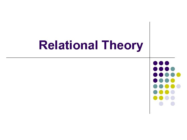 Relational Theory 