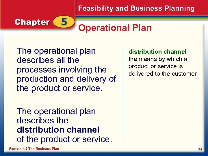 Feasibility and Business Planning Operational Plan The operational plan describes all the processes involving
