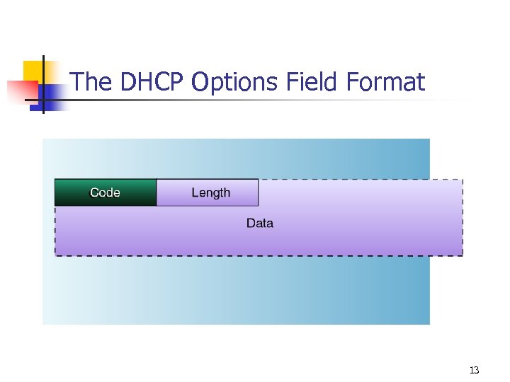 The DHCP Options Field Format 13 