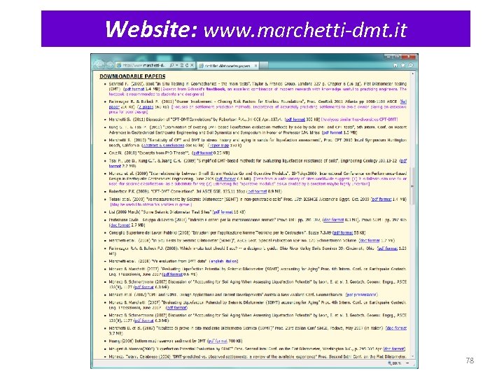 Website: www. marchetti-dmt. it 78 