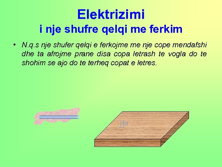 Elektrizimi i nje shufre qelqi me ferkim • N. q. s nje shufer qelqi