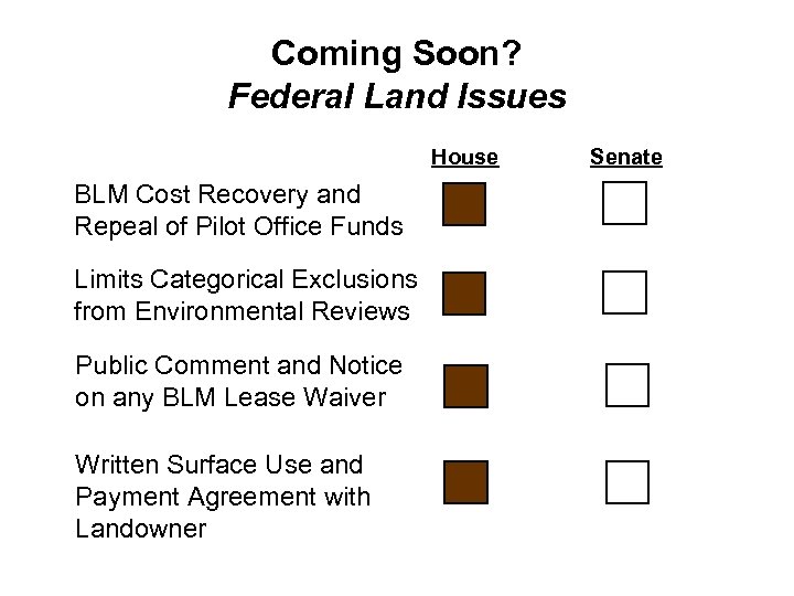 Coming Soon? Federal Land Issues House BLM Cost Recovery and Repeal of Pilot Office