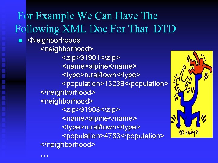 For Example We Can Have The Following XML Doc For That DTD n <Neighborhoods