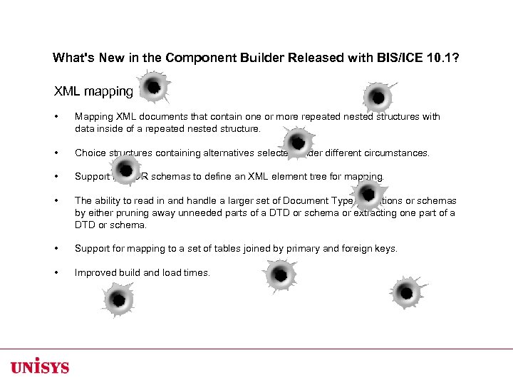 What's New in the Component Builder Released with BIS/ICE 10. 1? XML mapping •