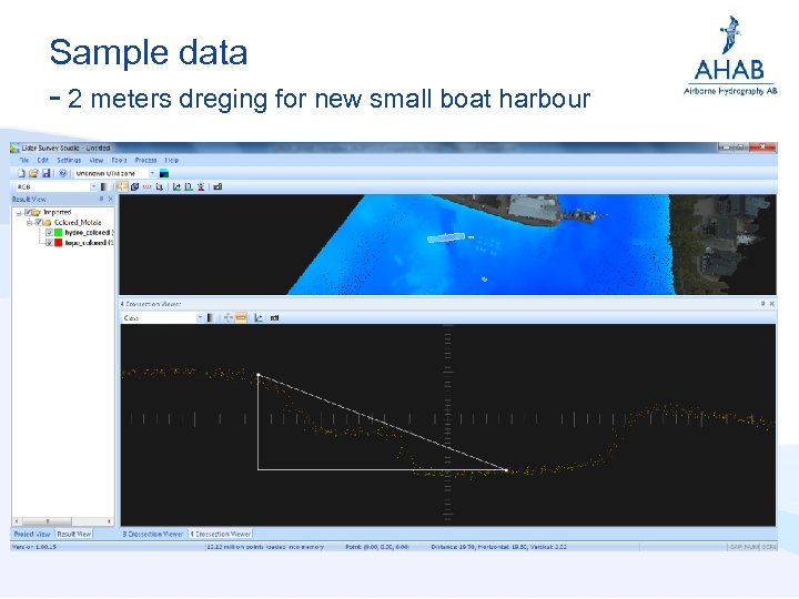 Sample data - 2 meters dreging for new small boat harbour 
