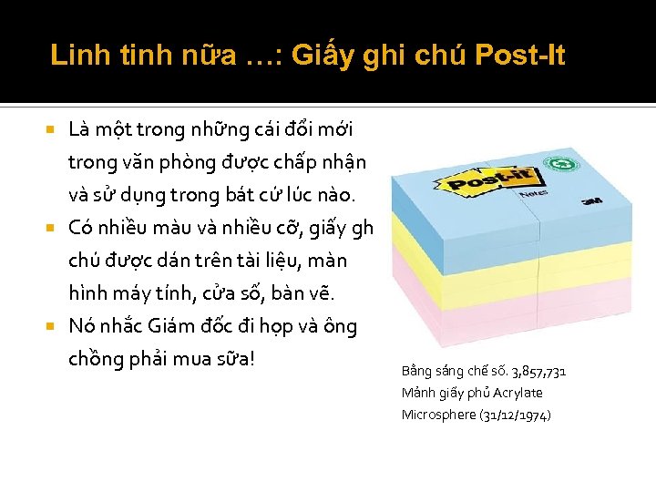 Linh tinh nữa …: Giấy ghi chú Post-It Là một trong những cái đổi