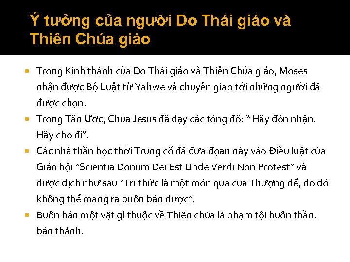 Ý tưởng của người Do Thái giáo và Thiên Chúa giáo Trong Kinh thánh