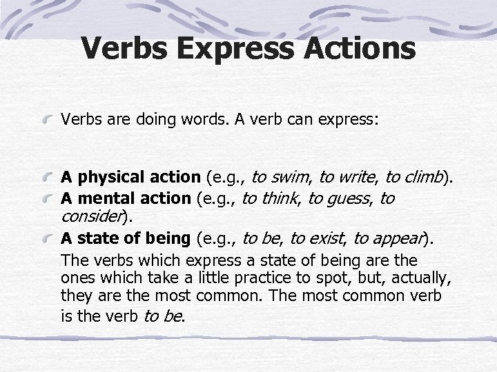 Doing words. Express verb. Expressive verbs. ,Verbal expressions\. Verb expressing.