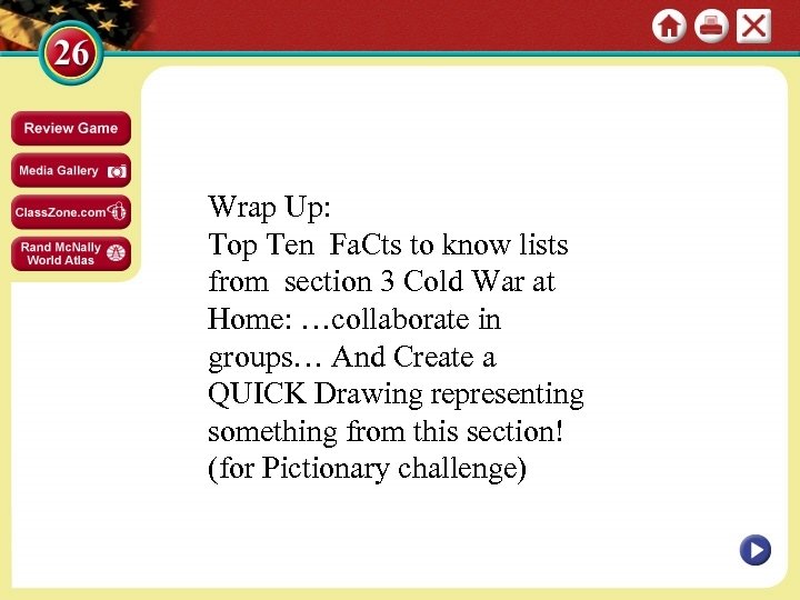 Wrap Up: Top Ten Fa. Cts to know lists from section 3 Cold War