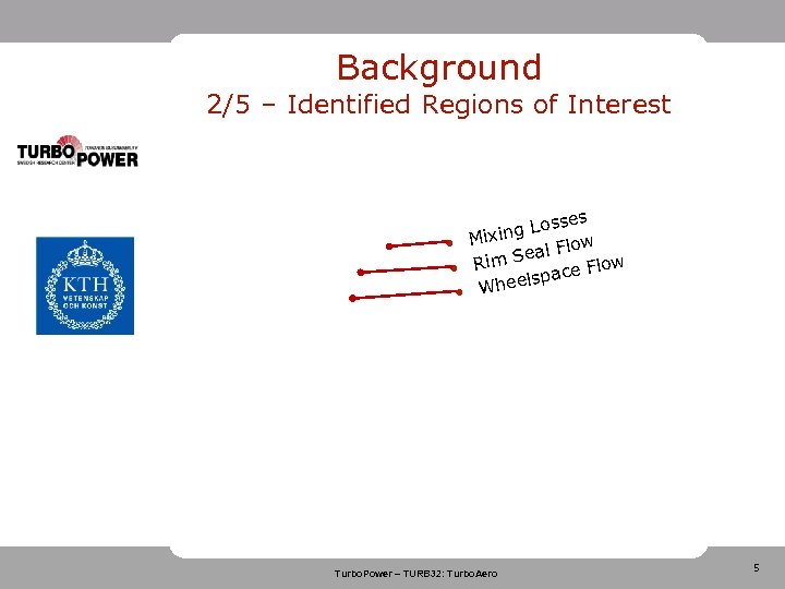 Background 2/5 – Identified Regions of Interest sses ing Lo • Mix low Seal