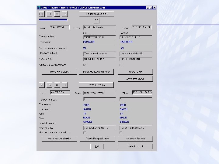 PO 155 RR 29 29 ERIC SMITH 13 13 MALE SINGLE 