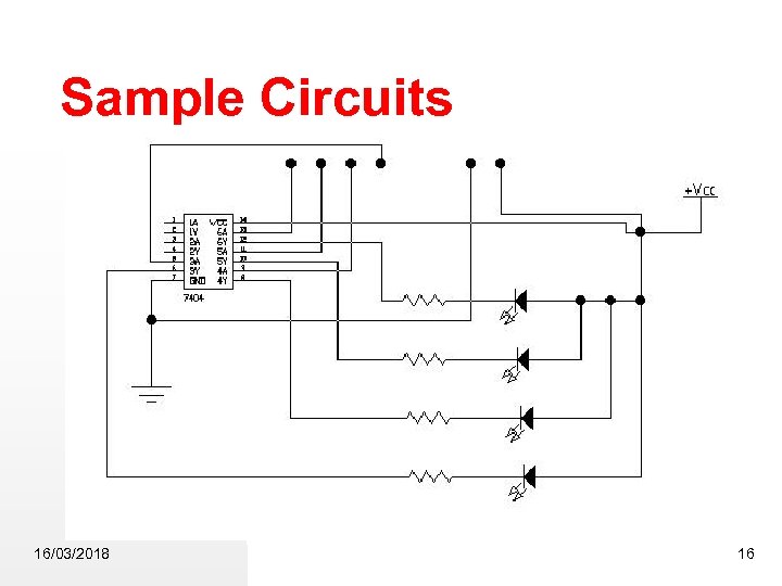 Sample Circuits 16/03/2018 16 
