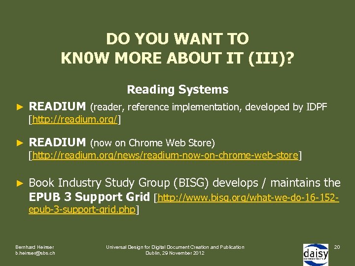 DO YOU WANT TO KN 0 W MORE ABOUT IT (III)? Reading Systems ►