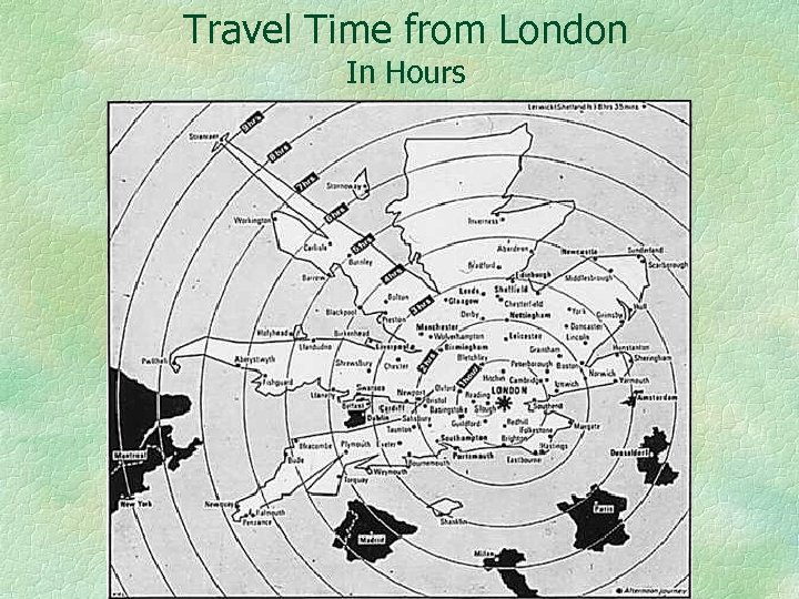 Travel Time from London In Hours 