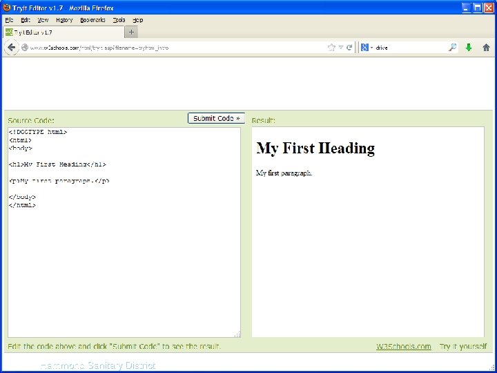 Sample HTML SS Hammond Sanitary District 