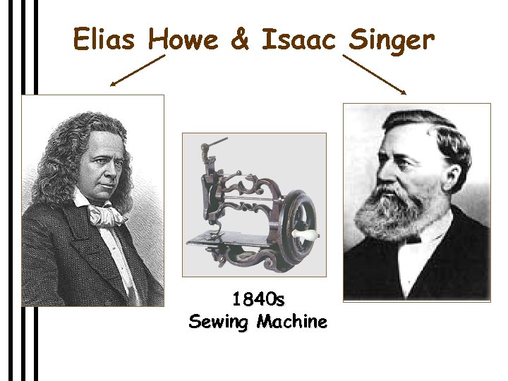 Elias Howe & Isaac Singer 1840 s Sewing Machine 