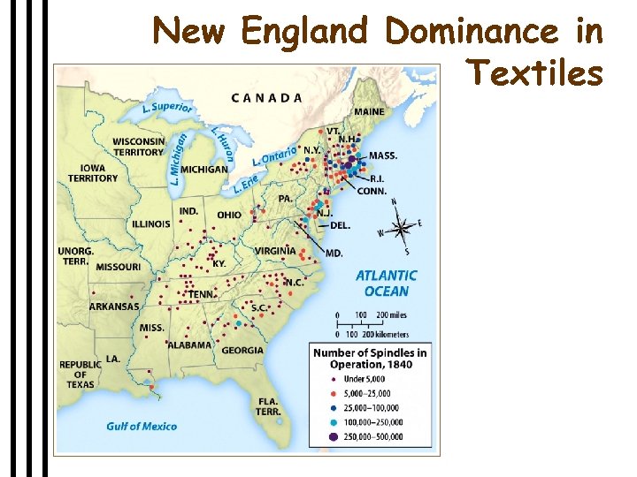 New England Dominance in Textiles 
