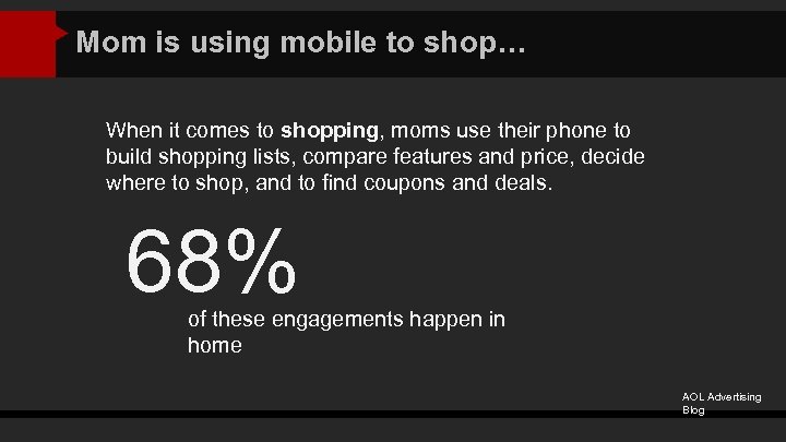 title Mom is using mobile to shop… “title” When it comes to shopping, moms