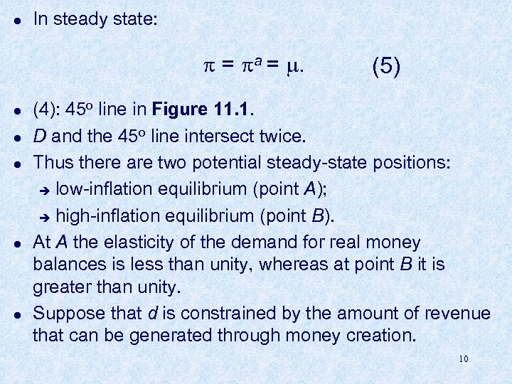 l In steady state: = a = . l l l (5) (4): 45