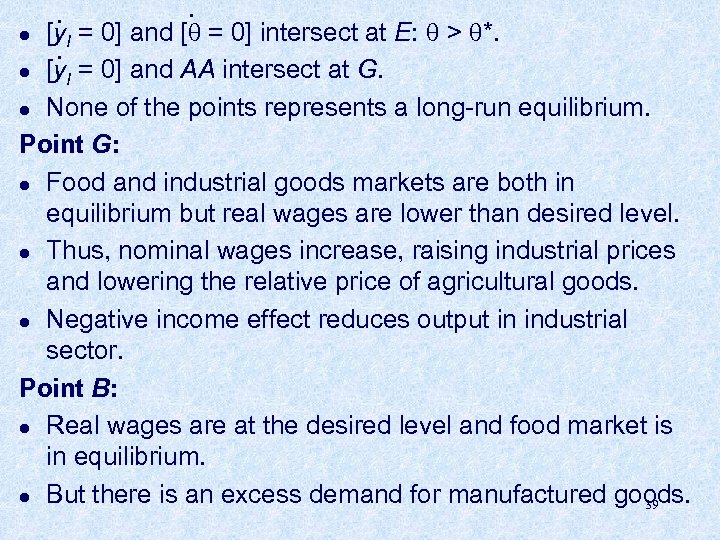 l . . [y. I = 0] and [ = 0] intersect at E: