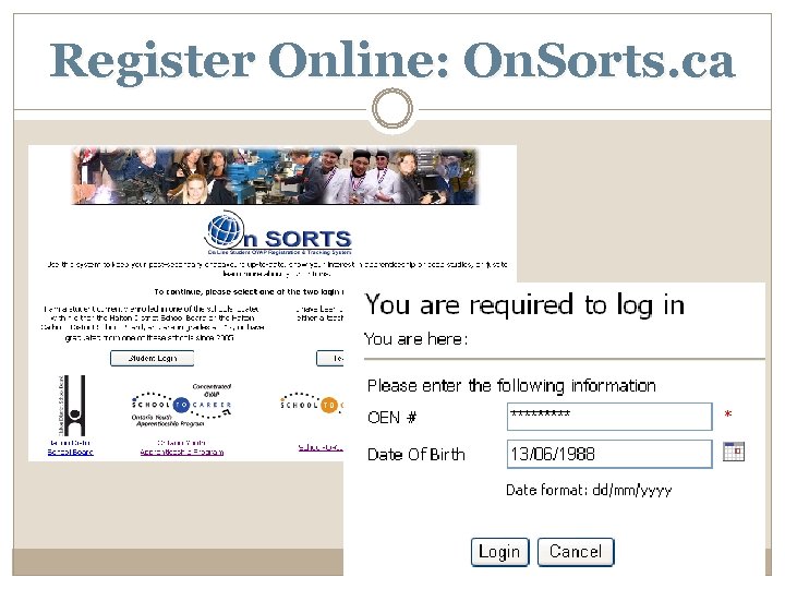 Register Online: On. Sorts. ca 