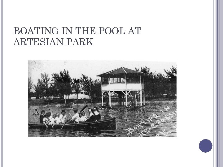 BOATING IN THE POOL AT ARTESIAN PARK 